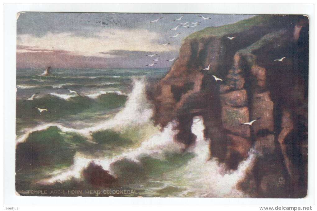 Temple Arch Horn Head - Donegal - Circulated In Tsarist Russia , Estonia Revel In 1914 - Ireland - Used - Donegal