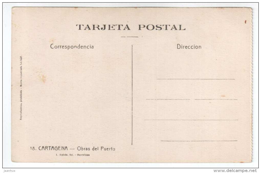 Obras Del Puerto , Cartagena - 18 - L. Roisin - Old Postcard - Spain - Unused - Murcia