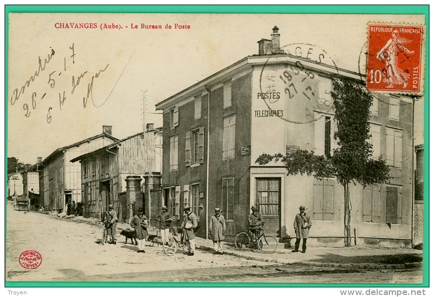Chavanges - Aube -  Bureau De Poste  - Animée - Bar-sur-Aube