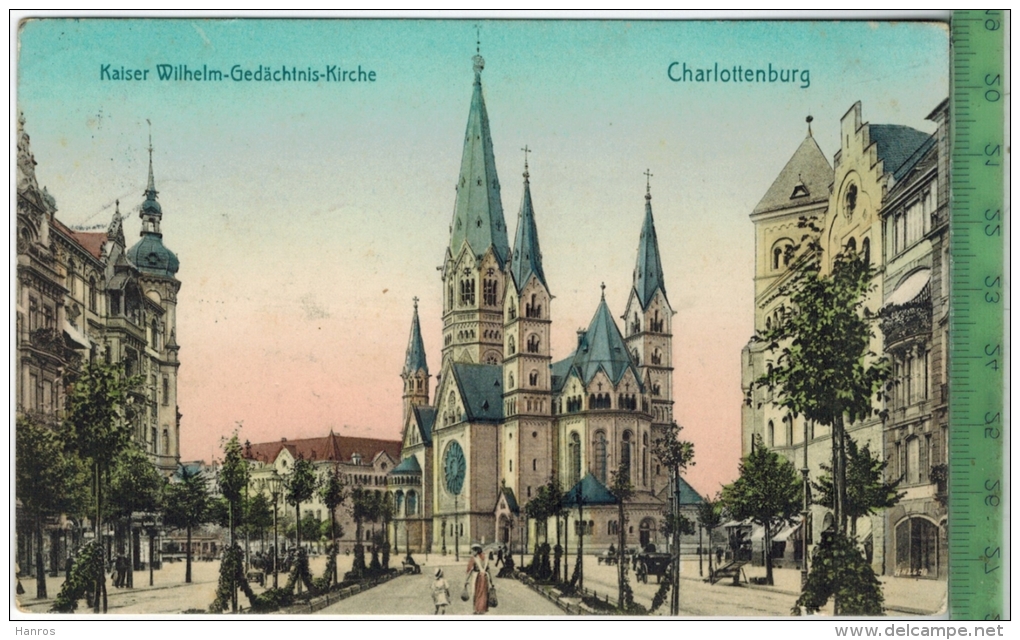 Kaiser Wilhem – Gedächtnis - Kirche Verlag: Paul Schnabel, Berlin, Postkarte Mit Frankatur,  Mit Stempel, BERLIN 1.9.09 - Charlottenburg