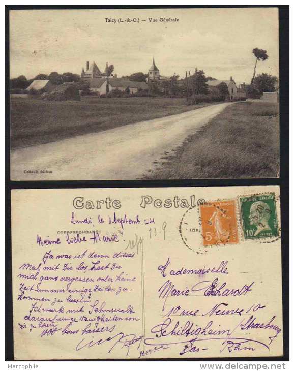 41 - TALCY - LOIR ET CHER - MARCHENOIR - BLOIS  /1924  VUE GENERALE  CARTE  CIRCULEE (ref CP146) - Marchenoir