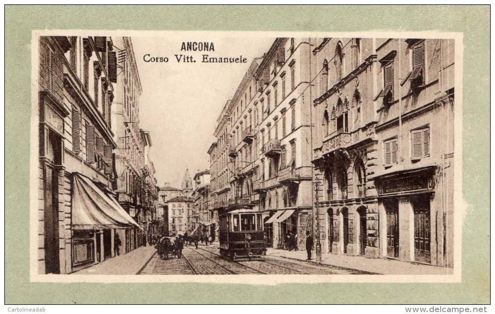 [DC7450] ANCONA - CORSO VITTORIO EMANUELE - Viaggiata 1912 - Old Postcard - Ancona