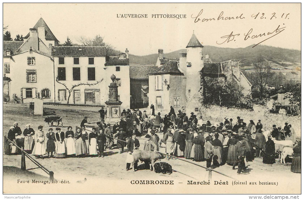 Combronde : Marché  Déat  - Foirail Aux Bestiaux - Combronde