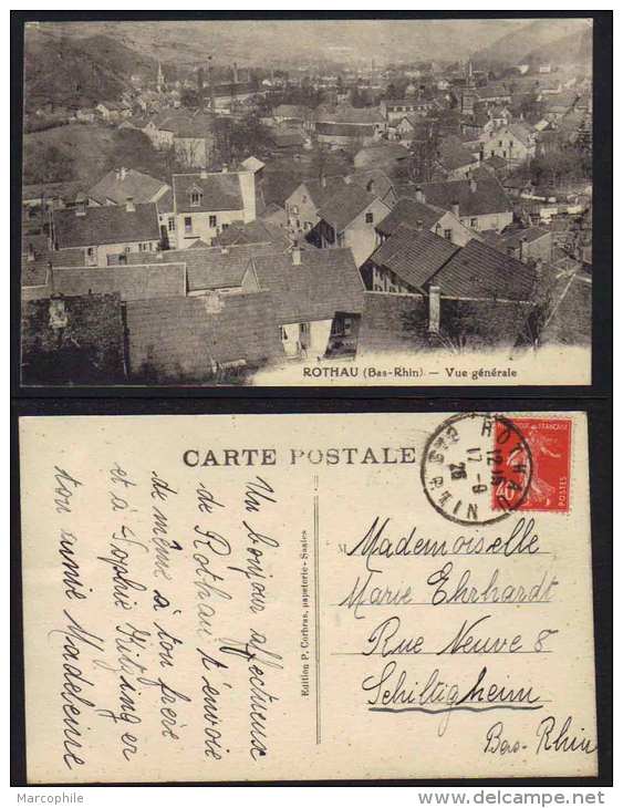 67 - ROTHAU - SCHIRMECK / 1926 VUE GENERALE CPA AYANT CIRCULE  (ref CP158) - Schirmeck