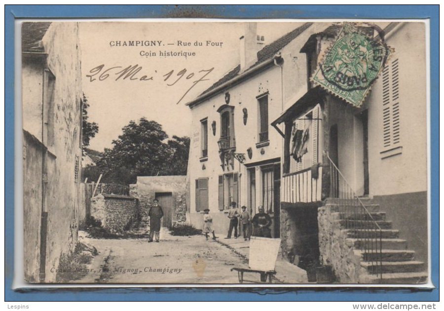 51 - CHAMPIGNY --  Rue Du Four - Coin Historique - Champigny