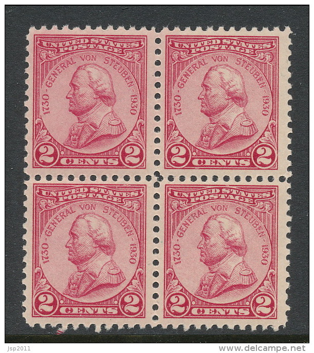 USA 1930 Scott 689.  Von Steuben, MNH (**). Block Of 4 - Ungebraucht