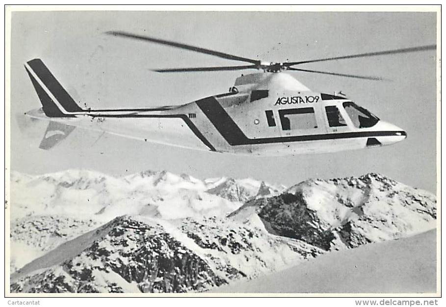 ELICOTTERO AGUSTA 109 HIRUNDO PER LA CARTOLINA DELLA GIORNATA DELL'AEROFILATELIA - LUGANO 1979 - Elicotteri