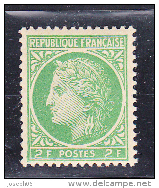 FRANCE    1945-47  Y.T. N° 680  NEUF** - 1945-47 Ceres (Mazelin)