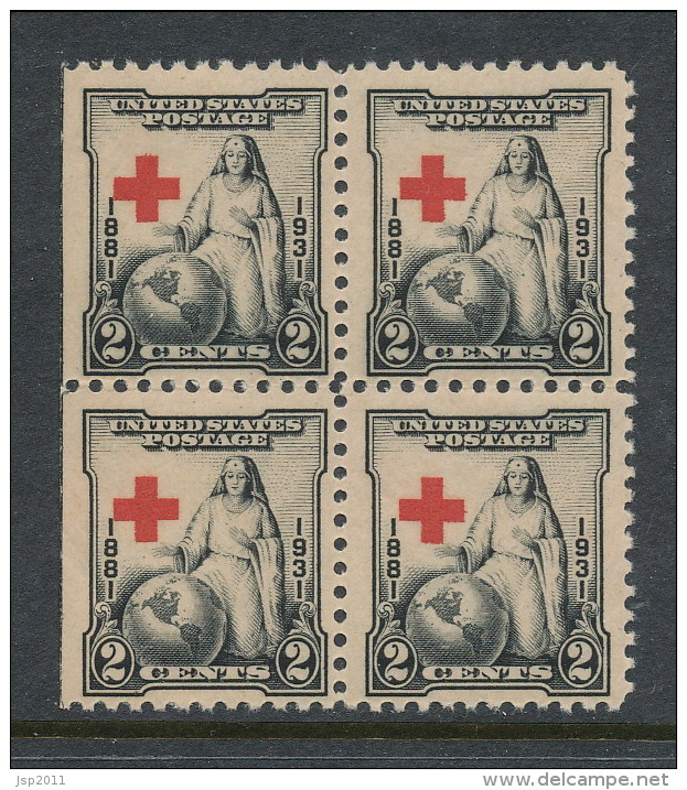 USA 1931 Scott 702. Red Cross Issue, MNH (**). Block Of 4 - Ungebraucht