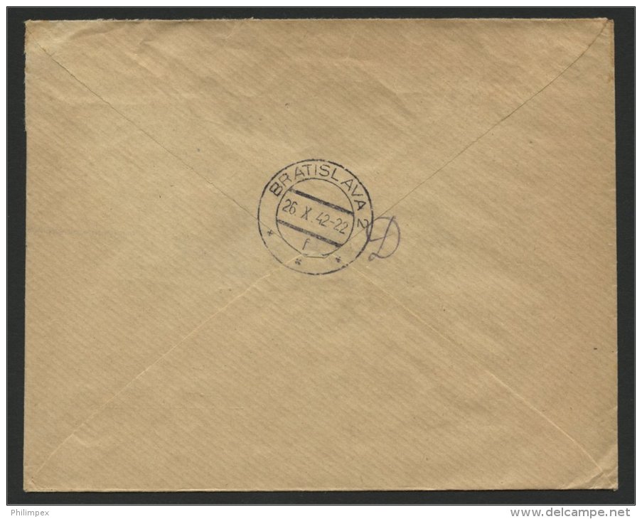 SLOVAKIA, CENSORED COVER 1941 TO SWITZERLAND - Covers & Documents