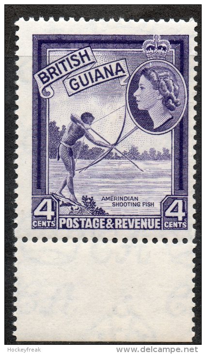 British Guiana 1961 - 4c Violet - Del La Rue SG334a MNH Cat £13 SG2018 Empire - MUST See Full Description Below - Guyane Britannique (...-1966)