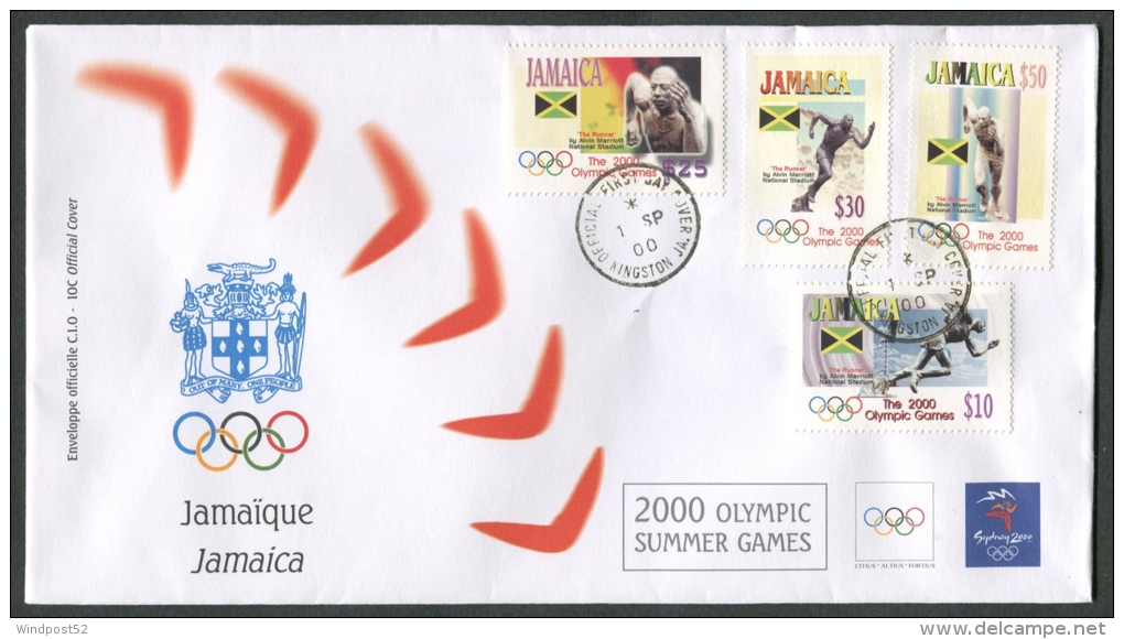 GIOCHI OLIMPICI ESTATE 2000 SYDNEY - FDC JAMAICA  ANNULLO SPECIALE 21 - Summer 2000: Sydney