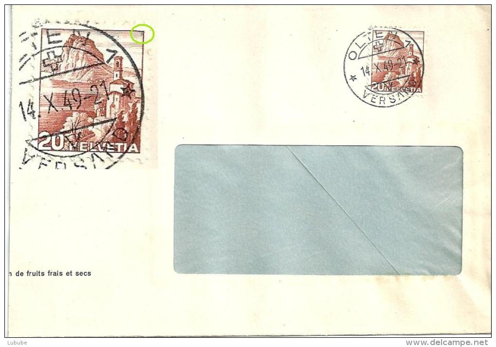 Brief  Olten  (Markenabart San Salvatore)          1949 - Lettres & Documents