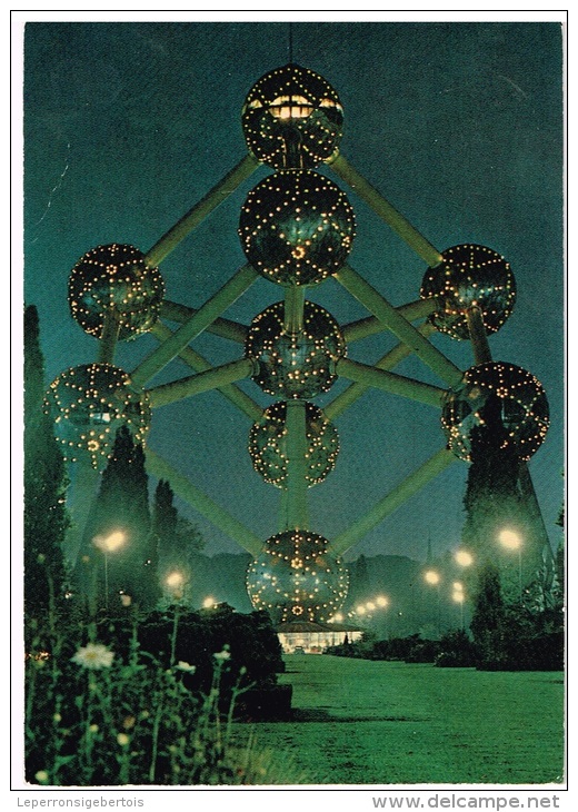 Carte Postale Bruxelles Atomium Illuminé - Bruxelles La Nuit