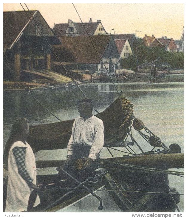 ALTE POSTKARTE EMDEN FALDERNDELFT FISCHER TRACHT Fisher Mühle Windmühle Molen Moulin Windmill Schiff Ship Ansichtskarte - Emden