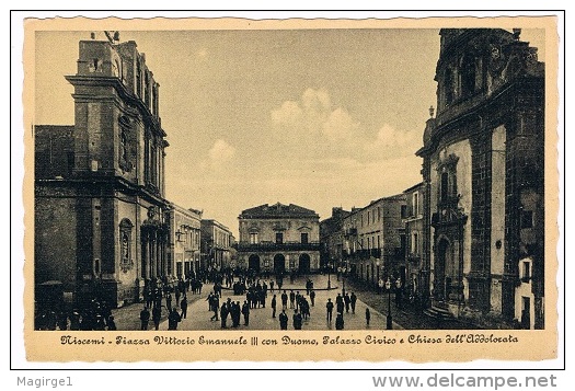 B2250 - Caltanissetta - Niscemi - Piazza Vittorio Emanuele III Con Duomo, Palazzo Civico E Chiesa Dell'Addolorata - Caltanissetta