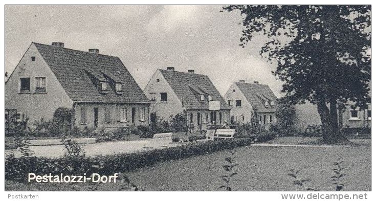 ÄLTERE POSTKARTE DINSLAKEN-HIESFELD SCHWIMMBAD PARTIE AM ROTBACH PESTALOZZI-DORF WASSERMÜHLE Ansichtskarte Postcard Cpa - Dinslaken