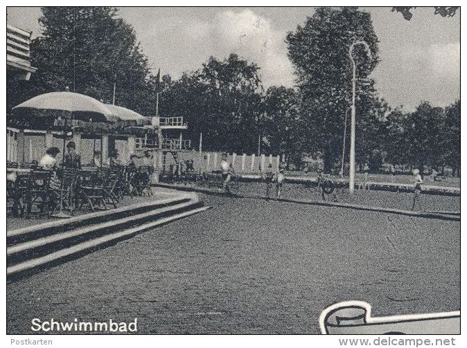 ÄLTERE POSTKARTE DINSLAKEN-HIESFELD SCHWIMMBAD PARTIE AM ROTBACH PESTALOZZI-DORF WASSERMÜHLE Ansichtskarte Postcard Cpa - Dinslaken