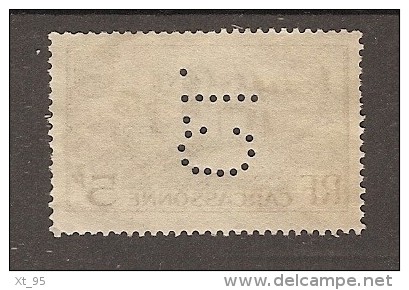 Perforation C.I. 167 - Sur 5f Carcassonne - Sonstige & Ohne Zuordnung