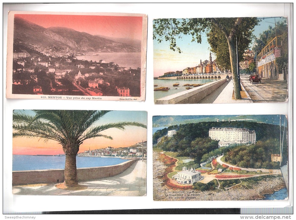 HUIT Cartes 8 Postcards De MENTON - Menton