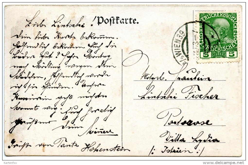 Wien, Restaurant Gänsehäufl, Schwimmbad, Alte Donau, 3.9.1913 - Sonstige & Ohne Zuordnung