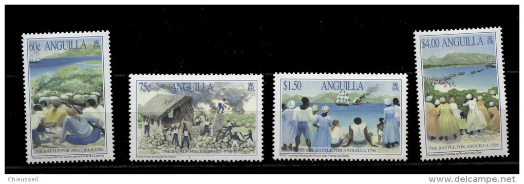 Anguilla**   Série 879 à 882- Bicentaille De La Bataille Pou Anguilla - Anguilla (1968-...)