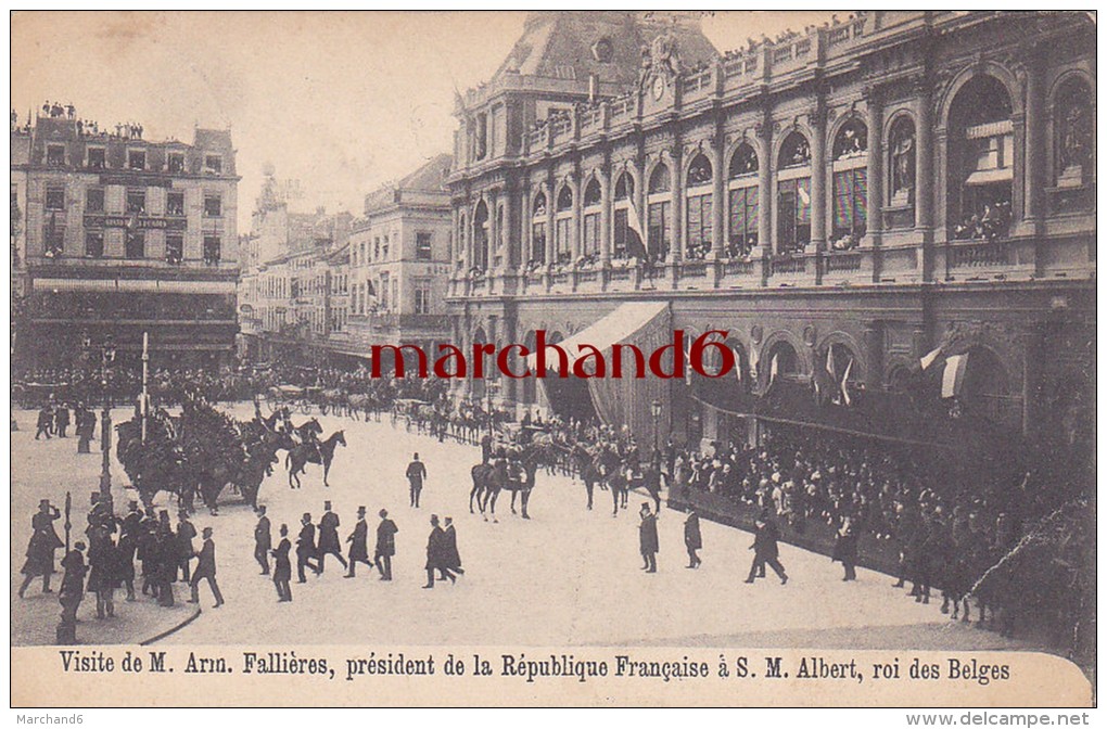 Belgique Bruxelles 9 Mai 1911 Visite De M Fallières Président De La République Francaise à S M Albert Roi Des Belges - Fêtes, événements