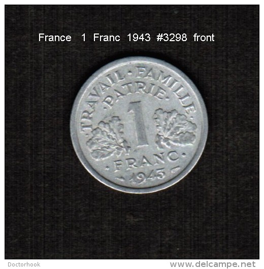 FRANCE    1  FRANC  1943  (KM # 902.1) - Other & Unclassified