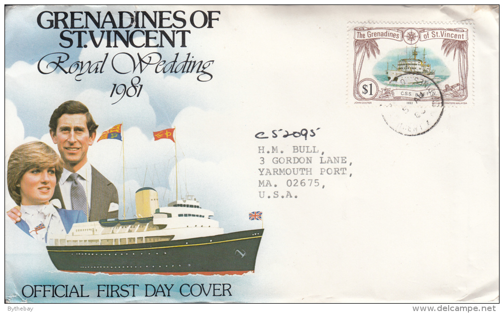 St. Vincent Grenadines Cover To USA Scott #234 $1 Baffin - St.Vincent & Grenadines