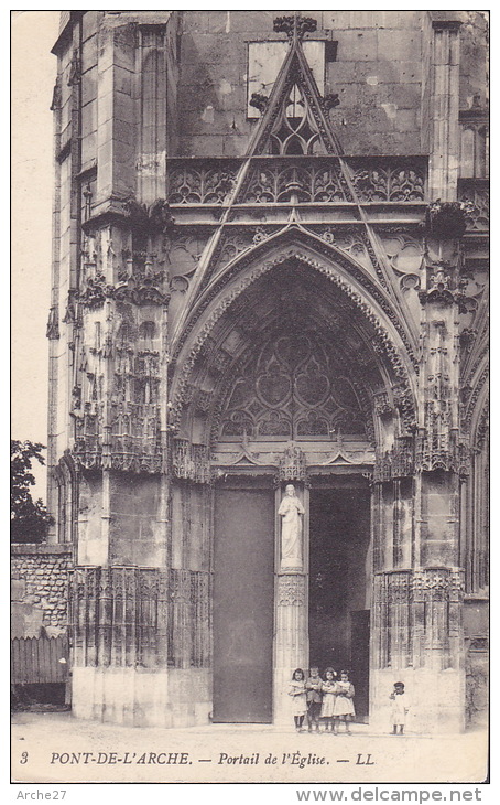 CPA - 27- PONT DE L'ARCHE - Portail De L'église - 3 - Pont-de-l'Arche