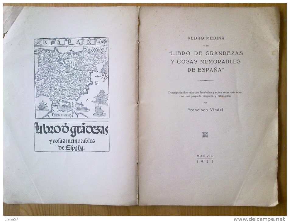 Especial Para Bibliografos. Libro Solo 100 Ejemplares Numerados,Francisco Vindel 1927.grandezas Esp  ATENCION,RAREZA GRA - Littérature