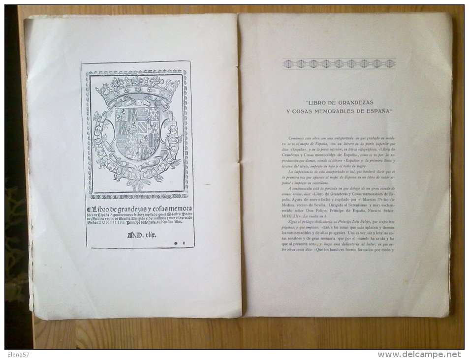 Especial Para Bibliografos. Libro Solo 100 Ejemplares Numerados,Francisco Vindel 1927.grandezas Esp  ATENCION,RAREZA GRA - Literatura