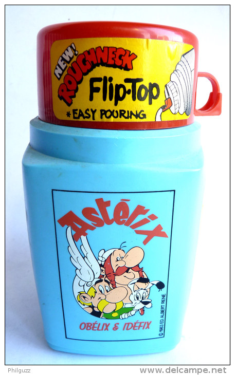 GOURDE THERMOS EN PLASTIQUE ASTERIX - ROUGHNECK  1983 - Art De La Table