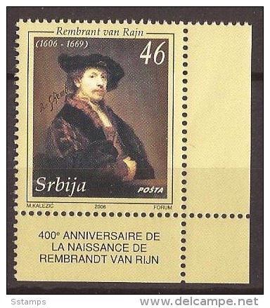 2006  160 SERBIA SRBIJA  REMBRANDT    MNH - Rembrandt
