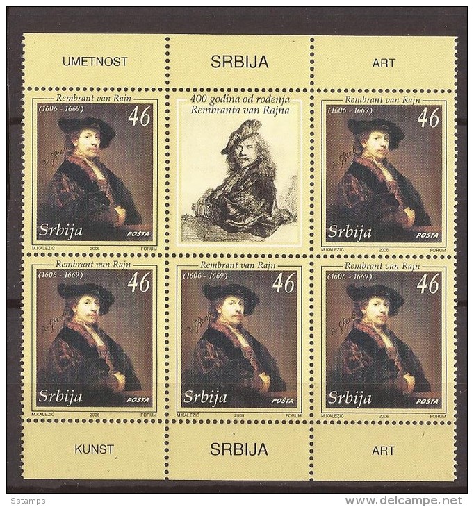 2006  160 SERBIA SRBIJA  REMBRANDT    MNH - Rembrandt