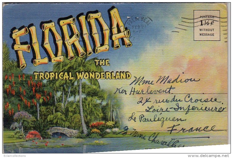 Etats Unis  Florida Tropical Wonderland  Carnet Souvenir De 9 Vues Recto-Verso Soit Un Total De 18 Vues (voir Scan) - Autres & Non Classés