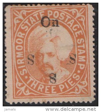 India, Princely State Sirmoor, Service Overprint, Mint Inde Indien Condition As Per The Scan - Sirmoor