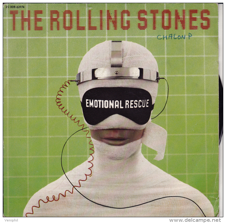 DISQUE -45 T- ROLLING STONES -  EMOTIONAL RESCUE- 1980- - Rock