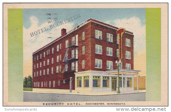 Security Hotel Rochester Minnesota 1943 - Rochester