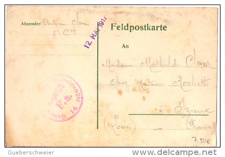 GUE - L10 - Feldpostkarte Avec Cachet De Régiment 1917 - Guerre Mondiale (Première)