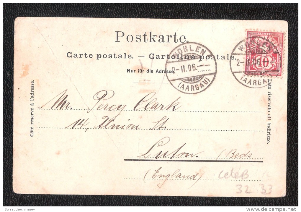 Suisse Gemeindehaus Wohlen Used WOHLEN 1906 PRECURSOR CREASE + MARKS - Wohlen Bei Bern