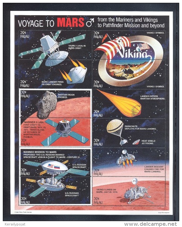 Palau - 1996 Flights To Mars Sheet MNH__(THB-5263) - Palau