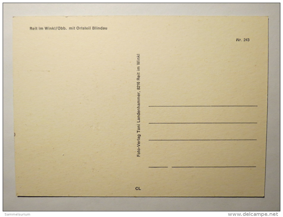 (4/1/92) AK "Reit Im Winkl/Obb." Mit Ortsteil Blindau - Reit Im Winkl