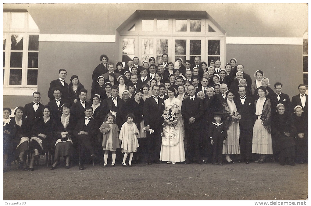 CARTE PHOTO  MARIAGE EN BRETAGNE- Coiffe Bretonne-costumes Traditionnels Parmi Les Invitées - Otros & Sin Clasificación