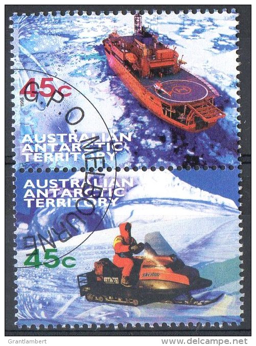 Australian Antarctic 1998 Transport 45c Pair CTO - Gebraucht