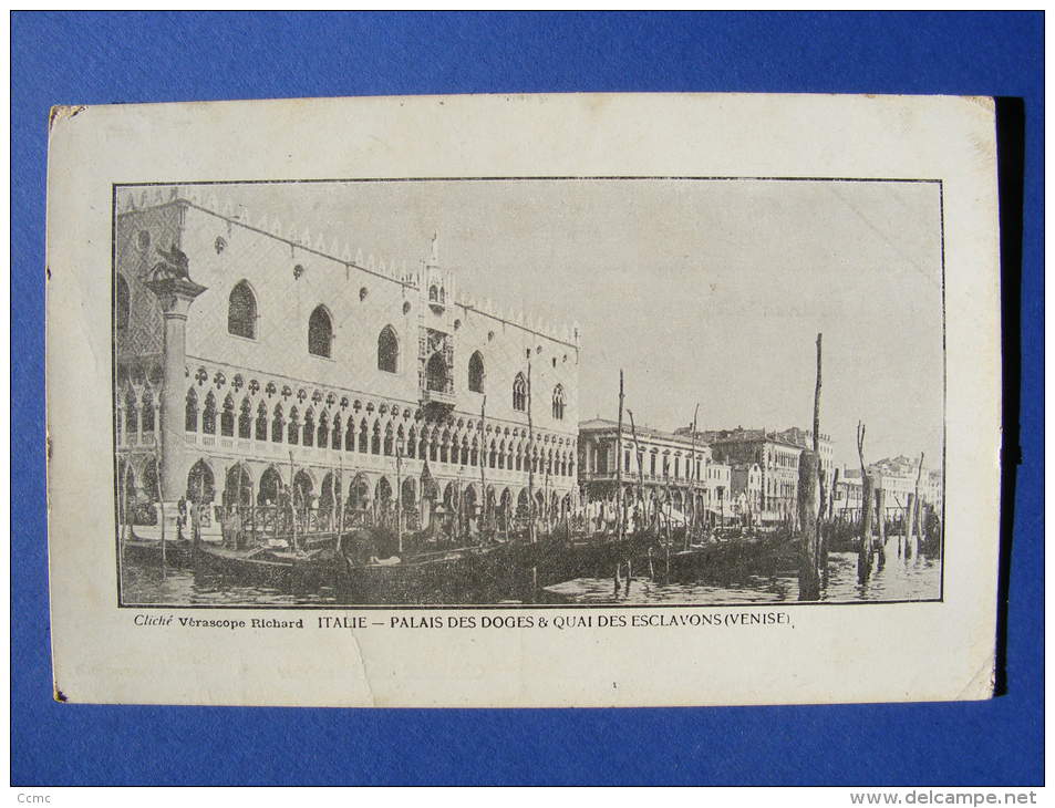 CPA Venezia/Venice/Venise (Italia) - Palais Des Doges Et Quai Des Esclavons - Venezia