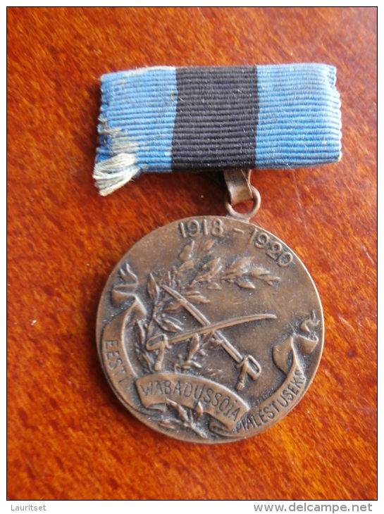 Estland Estonia Estonie 1918-1920 Medal Liberation War Freiheitskrieg Small Ribbon Type - Estonia