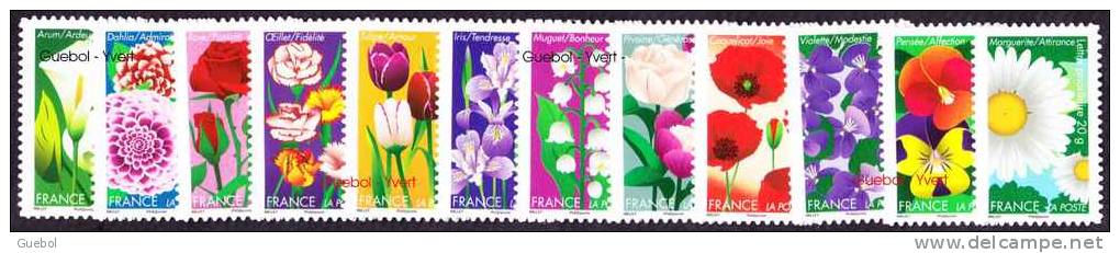 France Autoadhésif ** N°  662,à 673 - Nature - Fleurs - Unused Stamps