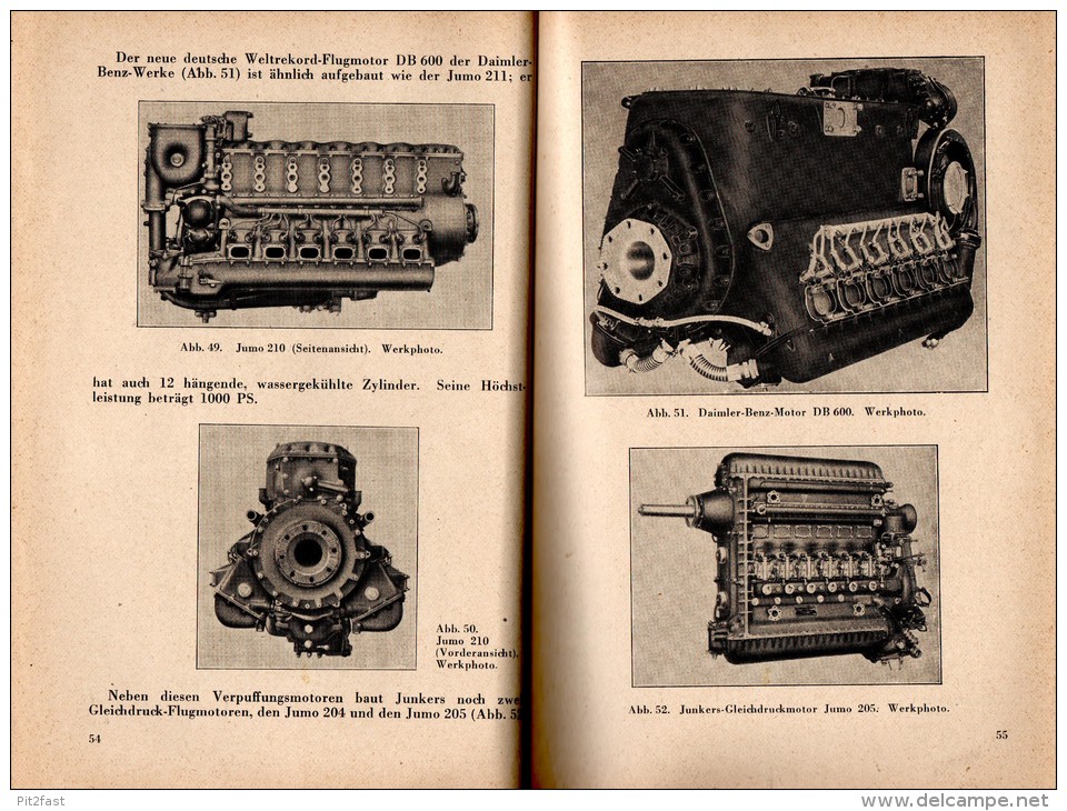 Handbuch Flugmotoren - Technik , 1942 , Wehrmacht - Flugzeug , BMW , Argus , Hirth , Bramo , Siemens , Wright !!! - Fliegerei