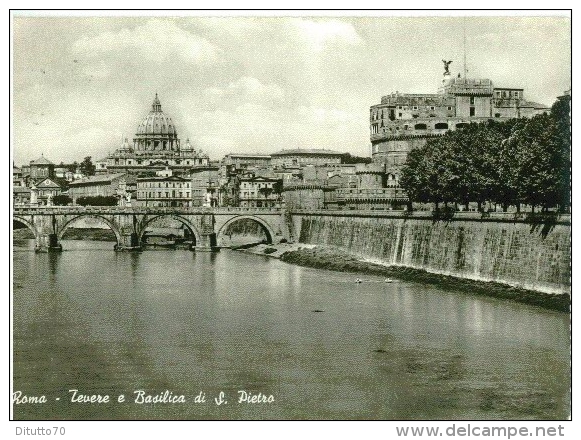 Roma - Tevere E Basilica Di S.pietro - 11 - Formato Grande Viaggiata - S - Fiume Tevere